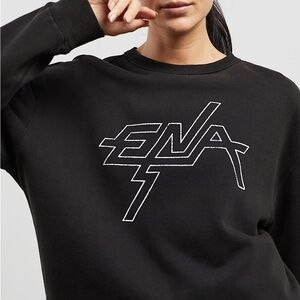ENA PELLY Black Logo Sweatshirt